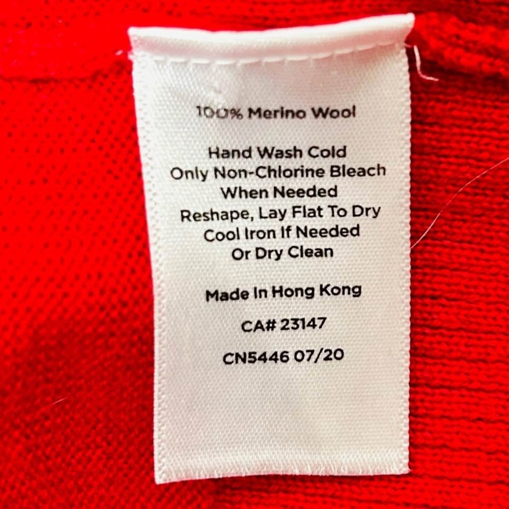 Talbots ~ Classic Red ~ Pure Merino Wool ~ Mock Neck Sweater ~ Size‎ S ~ - Picture 7 of 10